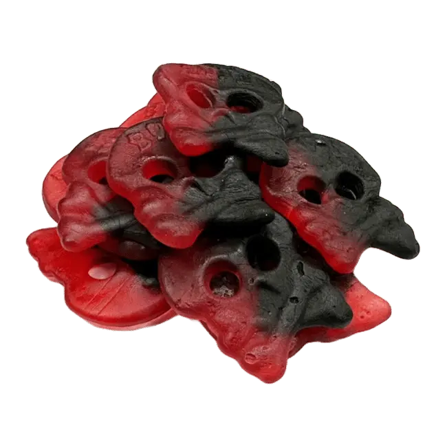 Bubs Raspberry Licorice Skull